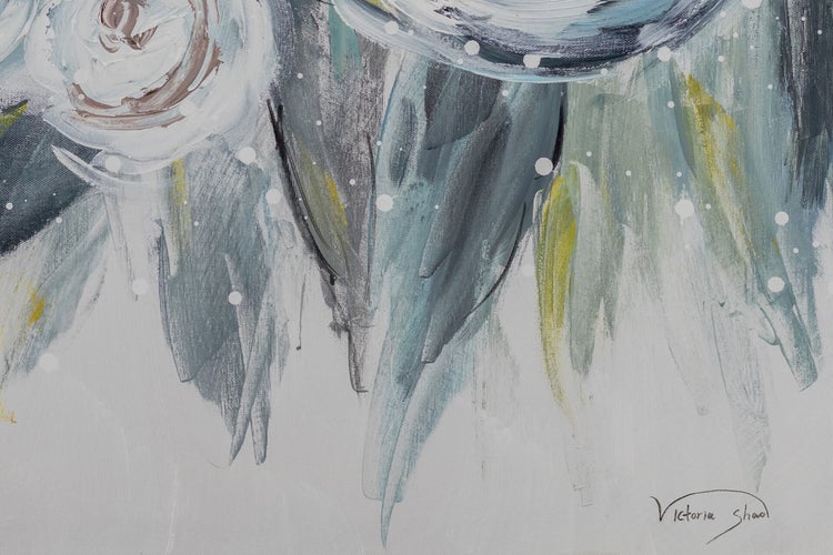 Handgemaltes Gemälde Acrylfarbe 60x60cm Rosa