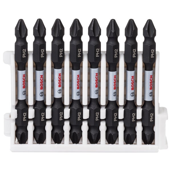 Bosch PRO Impact Schrauberbit mit Doppelklingen und Pick and Click-Einsätzen PH2 65 mm 8-tlg. - 2608522337