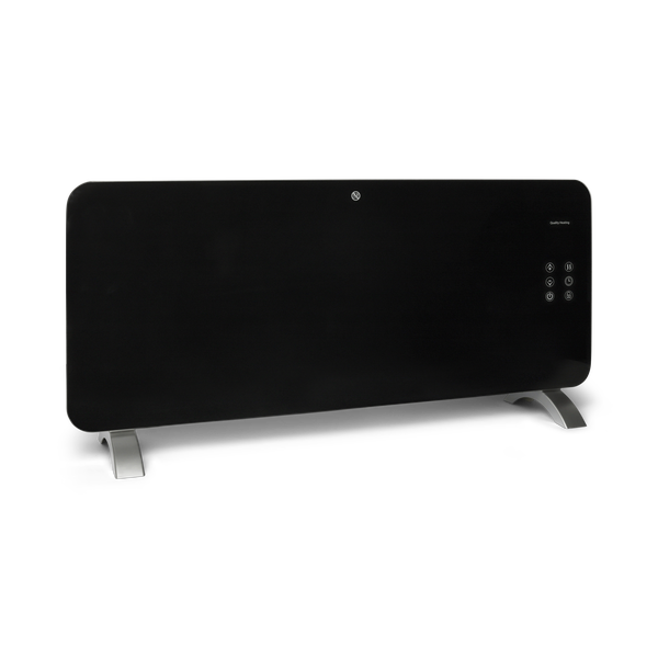 Konvektor Quality Heating Basica 92x38 cm 2000W Glas Weiß inkl. Wand- und Standmontage, WLAN-Steuerung, IP24, Kindersicherung