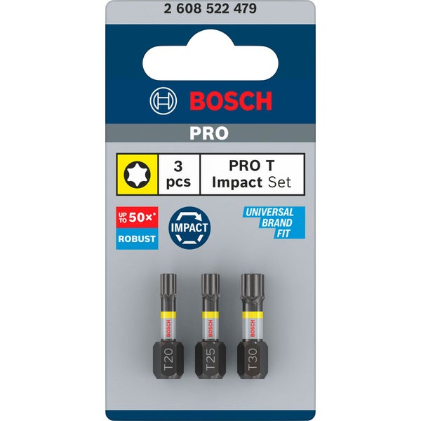 Bosch PRO Torx Impact Bit T20; T25; T30 25 mm 3-tlg. - 2608522479