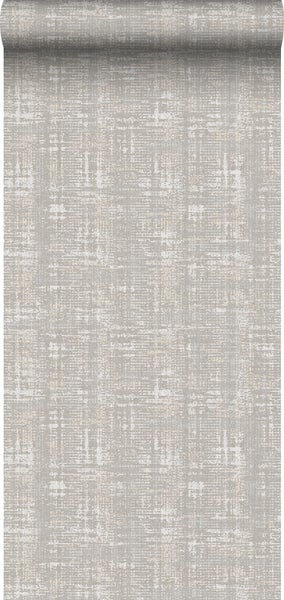 Sanders und Sanders Tapete Leinen-Optik Grau - 53 cm x 10 m - 640259