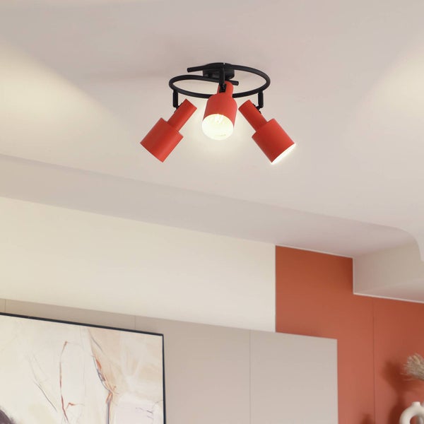 Lindby Strahler Ovelia (Modern) in Gelb aus Metall (3 flammig, E27) - Deckenlampe Deckenleuchte Lampe Spot Arbeitszimmerleuchte