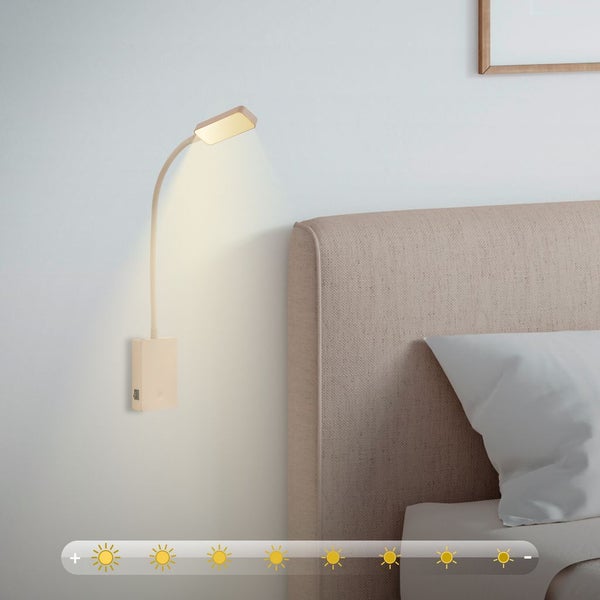 LED Leselampe Bettlampe Akku Wandleuchte ohne Bohren Dimmbar Touch