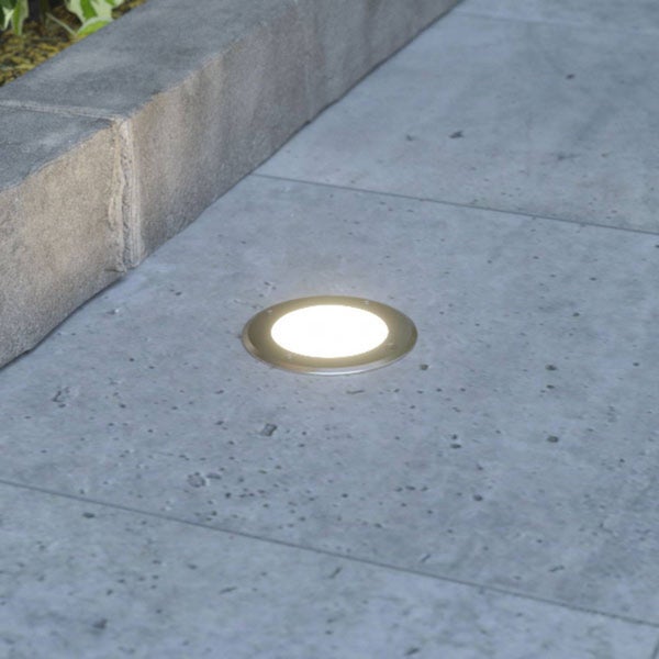 Lucande LED Bodeneinbauleuchte Doris (wasserdicht (Modern) in Alu aus Aluminium (1 flammig, ) - Außenleuchte für Garten Terasse Balkon & Haus
