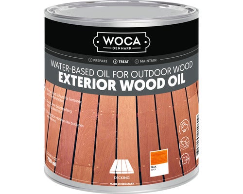 WOCA Exterior Öl Gartenmöbelöl Außenholzöl Teak 0,75 l
