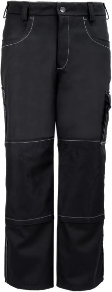 Arbeitshose mit Kniepolstertaschen, Kontrastnähten und praktischen Taschen für Werkzeuge.