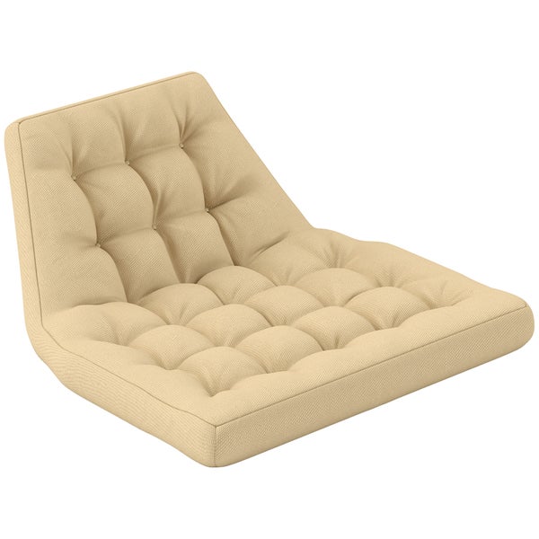 Outsunny Sitzkissen, 120x100 cm Stuhlkissen mit Rückenlehne, 8cm dick Polsterauflage, wasserabweisend Sitzpolster für Schaukelstühle und Hängekörbe, Beige