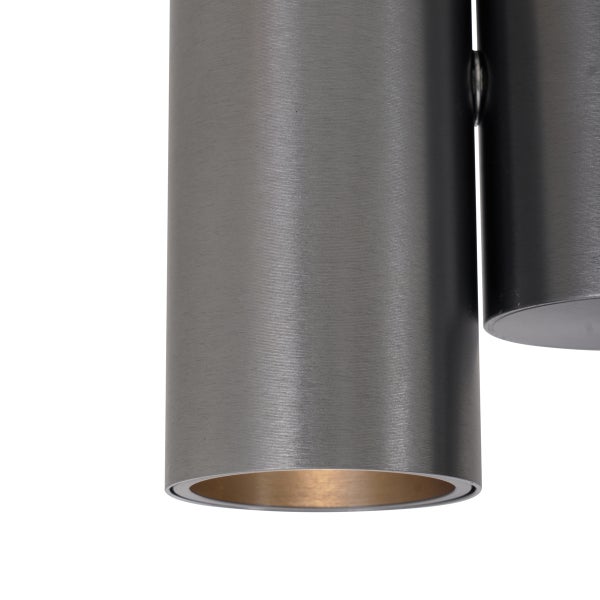 Design Einbaustrahler Gunmetal GU10 50mm 2-flammig schwenkbar - Michael