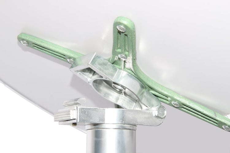 Detailaufnahme eines Zeichentisches mit verstellbarem Neigungswinkel.