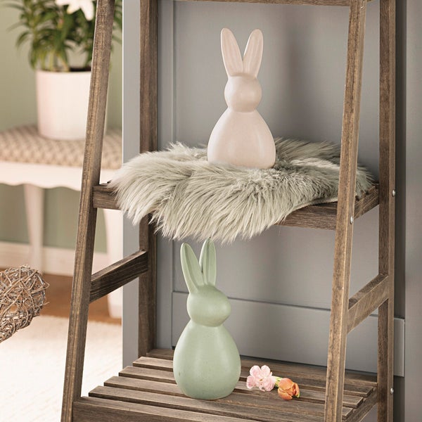 FRANK FLECHTWAREN | Hase Modern, 2er Set, PORZELLAN, 10,5 x 10 x 23 cm