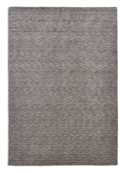 Wollteppich Luxus Designerteppich moderner uni Teppich aus reiner Schurwolle Grau 195x250 cm