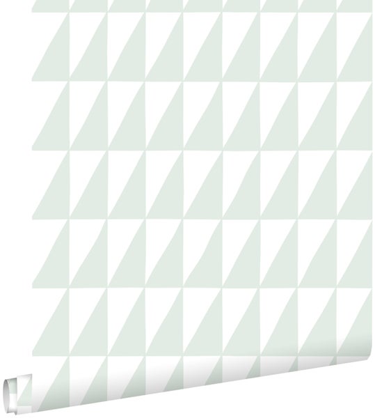 ESTAhome Tapete grafische Dreiecke Mintgrün - 53 cm x 10.05 m - 139075