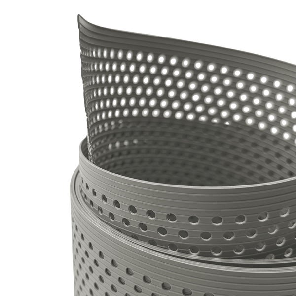 Gelochte Drainagebahn aufgerollt