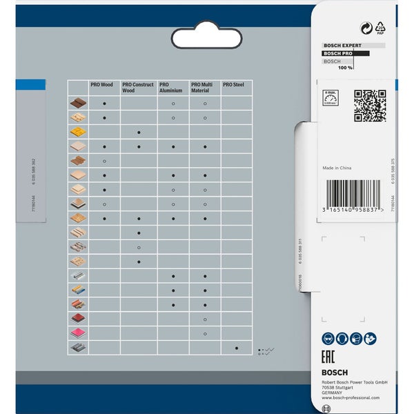 Bosch PRO Aluminium cordless Blatt für Kreissägen 140 x 1,6 x 10 mm - 2608837761