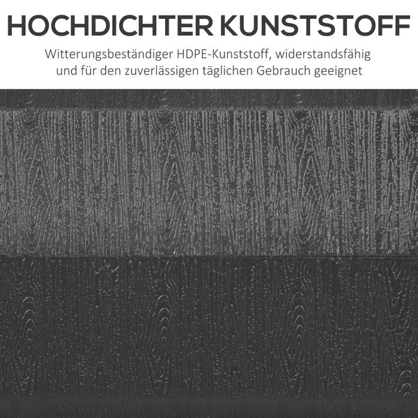 Outsunny Sonnenschirmständer bis 40 kg befüllbar Schirmständer mit Griff, Quadratisch Schirmhalter, Schirmgewicht, Ständer für Sonnenschirm Ø32/38/48 mm, für Balkon, Terasse, Garten, Schwarz