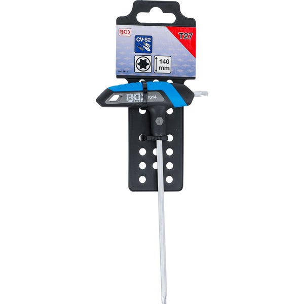 BGS T-Griff Torxschlüssel T27 mit 140 Millimeter Länge