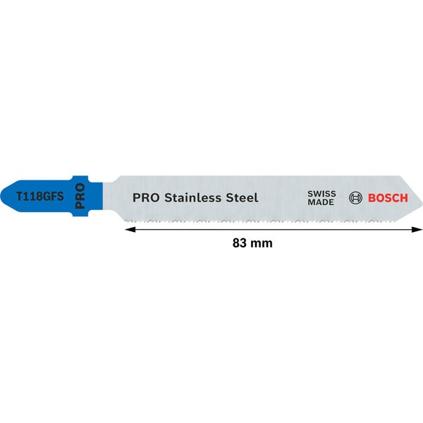 Bosch Stichsägeblatt T118GFS Pro für Edelstahl