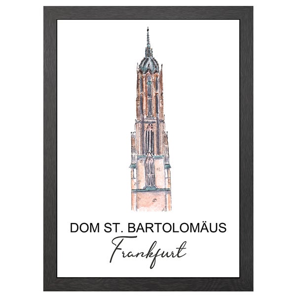 Dom Bartolomaus Frankfurt Poster Im A2-Rahmen - Joyin