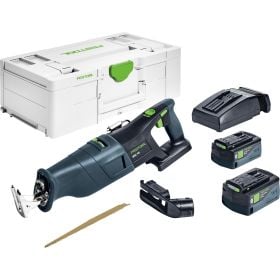 Festool Akku Säbelsäge RSC 18 im Systainer mit zwei Akkupacks, Ladegerät und Sägeblatt