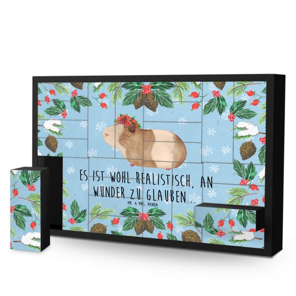 Mr. & Mrs. Panda Befüllbarer Adventskalender Meerschweinchen Weisheit - Blau Pastell