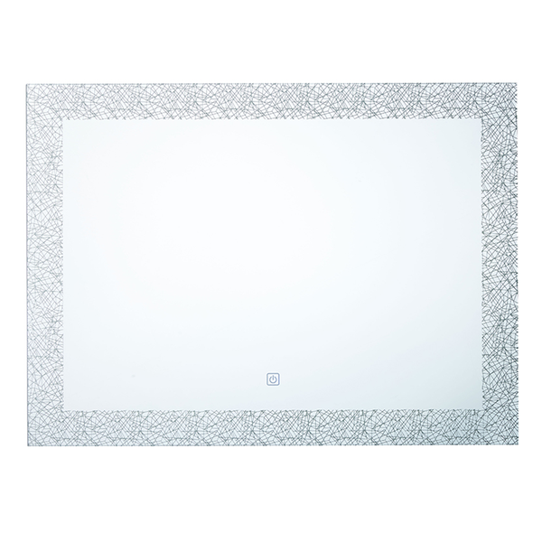 LED-Badezimmer-Spiegel NEXON 80 cm 60 cm Silber