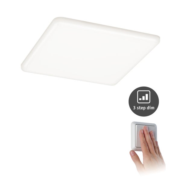 VariFit LED Einbaupanel 3-Step-Dim Veluna IP44 eckig 185x185mm 17,5W 1450lm 4000K Satin dimmbar