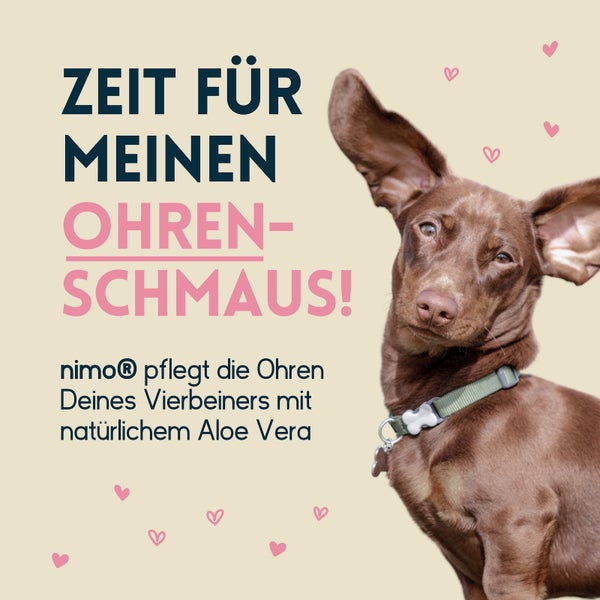 nimo® Ohrenreiniger • für Hunde, Katzen und Haustiere mit Aloe Vera und Panthenol