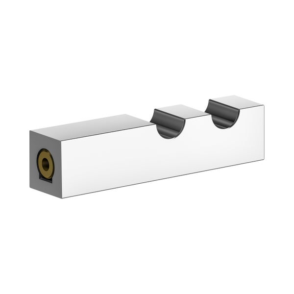 Wandhaken mit zwei Aussparungen aus Metall zur Befestigung