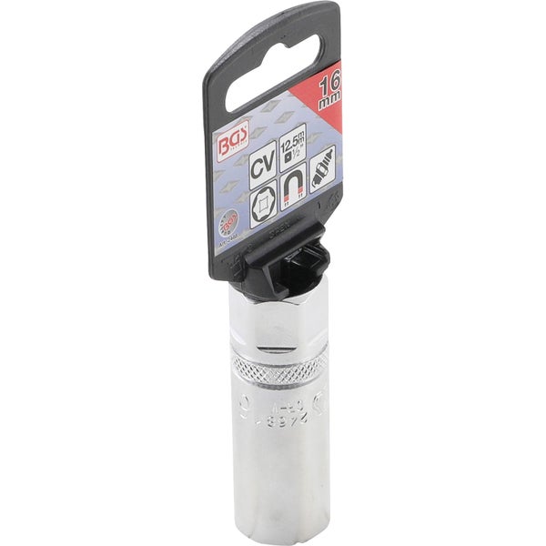 BGS Zündkerzen-Einsatz mit Magnet Sechskant Antrieb Innenvierkant 12,5 mm (1/2) SW 16 mm - 2468