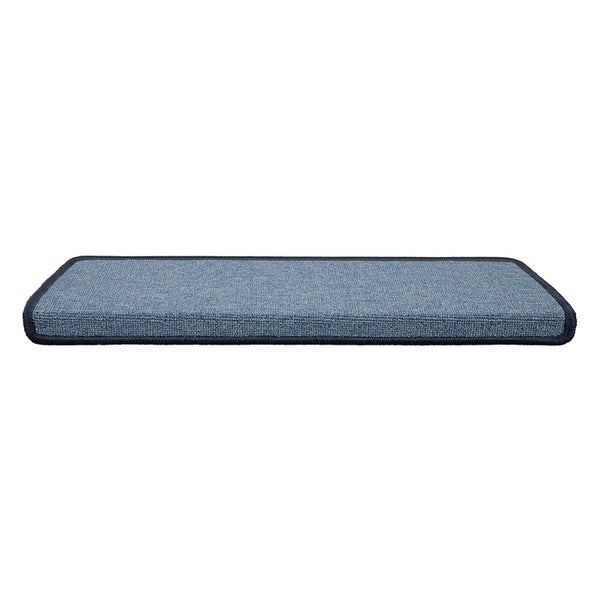FLOORDIREKT Stufenmatte London - mit Umkettelung - Hellblau - Rechteckig - 23,5 x 65 cm