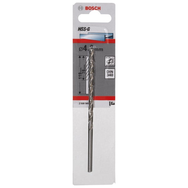 Bosch 1x Metallbohrer HSS-G DIN 340 4,2 x 78 x 119 mm - 2608595680