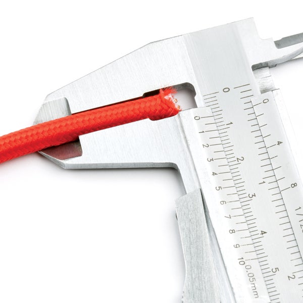 Textilkabel Rot, 3-adrig, (3x 0,75 mm²) - Stoffkabel mit Erdleiter, Meterware