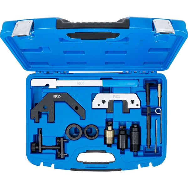 Motor-Einstellwerkzeugsatz in blauem Koffer