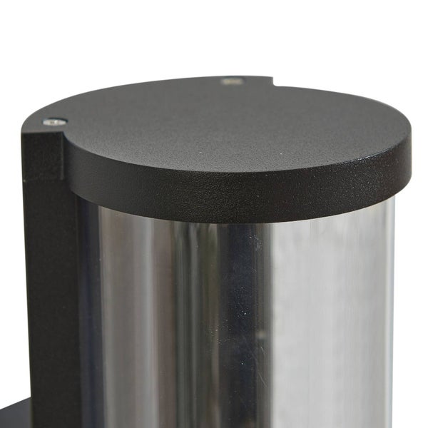Lucande Wandleuchte außen Zanta (Modern) in Schwarz aus Aluminium (1 flammig, E27) - Außenwandleuchten Wandlampe Led Außenlampe Outdoor für Außenwand/Hauswand Haus Terrasse & Balkon