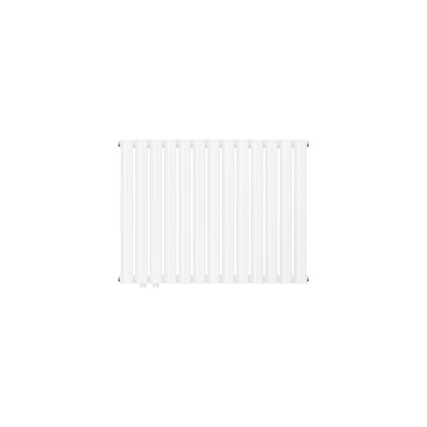 LuxeBath Paneelheizkörper Einlagig 600x780 mm Weiß, Horizontaler Heizkörper, Ovale Röhren, Design Badheizkörper Seitenanschluss, Wohnzimmer/Badezimmer Heizung, Designheizkörper Röhrenheizkörper