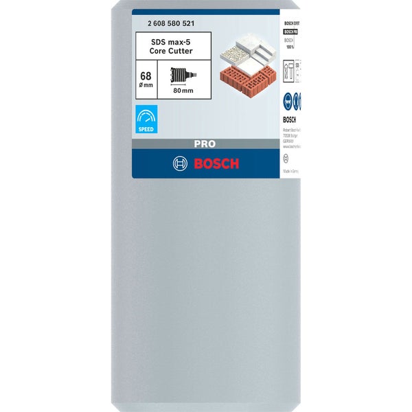 Bosch SDS max-5 Bohrkrone, 68 Millimeter Durchmesser