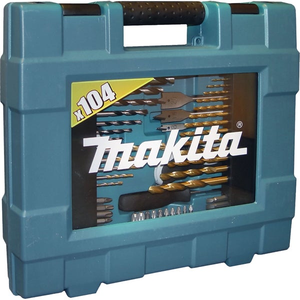 Makita Bohrer- und Bit-Set mit 104 Teilen im Werkzeugkoffer