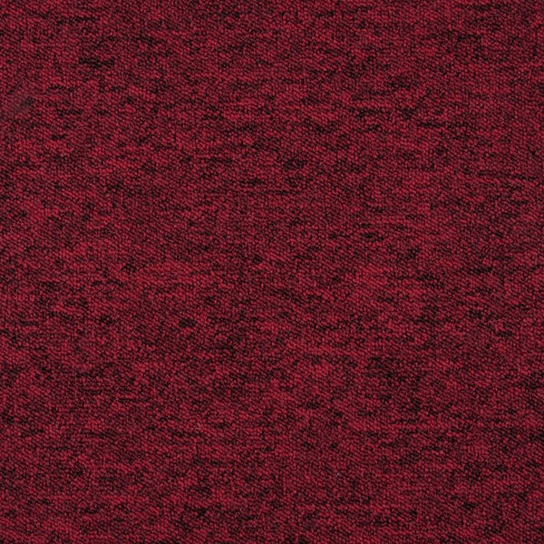Teppichfliesen 50 x 50 cm selbstliegend rot Einfache Verlegung Schlingen Teppichfliesen robust ideal für Büro