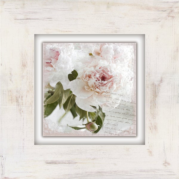 Canvas-Gemälde | Leinwandbild Rose | Blumen | Gedicht | Kunstdruck | gedruckt und per Hand bespannt CCS00317 Format: 40x40cm