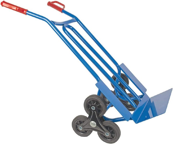 Treppensackkarre Trestles S01HS Stahl | Treppensteiger mit Sternrädern & 250 kg Tragkraft | Blau | Profi-Transportkarre Made in EU