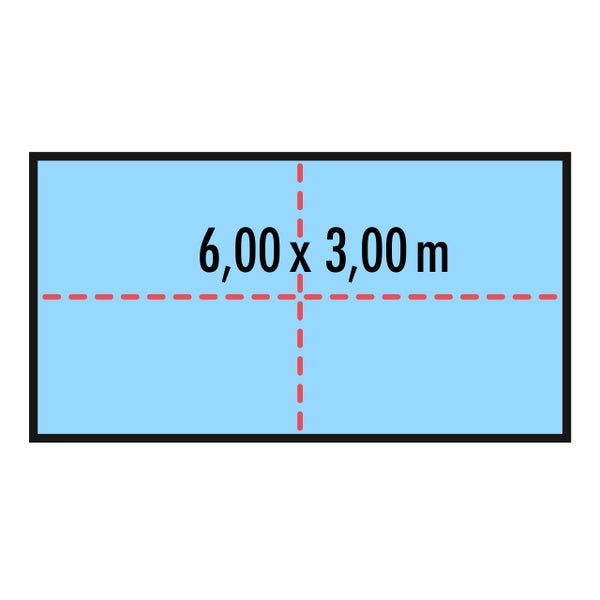 Ovaler Pool mit den Maßen 6,25 x 3,60 Meter
