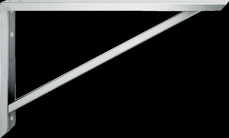 Winkelregalträger aus Metall mit Stützstrebe zur Wandmontage
