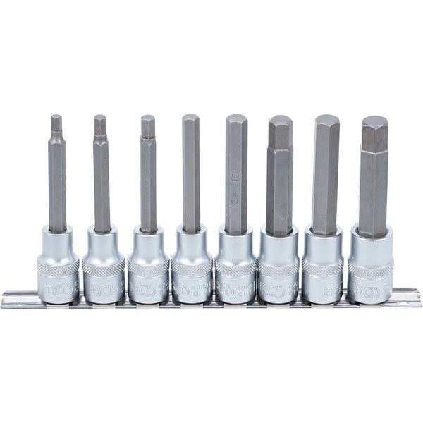 BGS Bit-Einsatz-Satz Antrieb Innenvierkant 12,5 mm (1/2) Innensechskant 5 - 13 mm 8tlg. - 5176