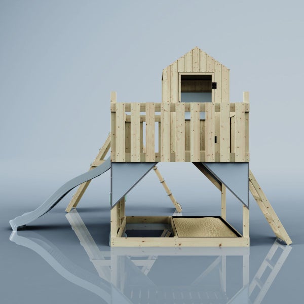 OutdoorToys Spielturm Ida aus Holz in Blau Babyschaukel