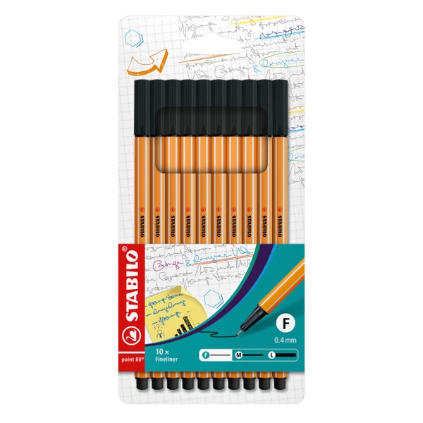 STABILO Fineliner point 88, 10er Pack schwarz