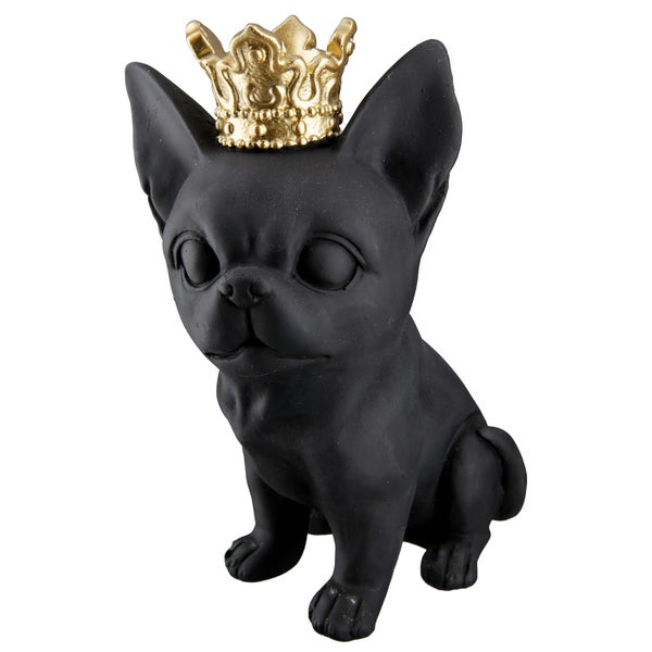Figuren GILDE 2er Set ROXY Hunde schwarz-weiß Höhe 18cm Kunstharz