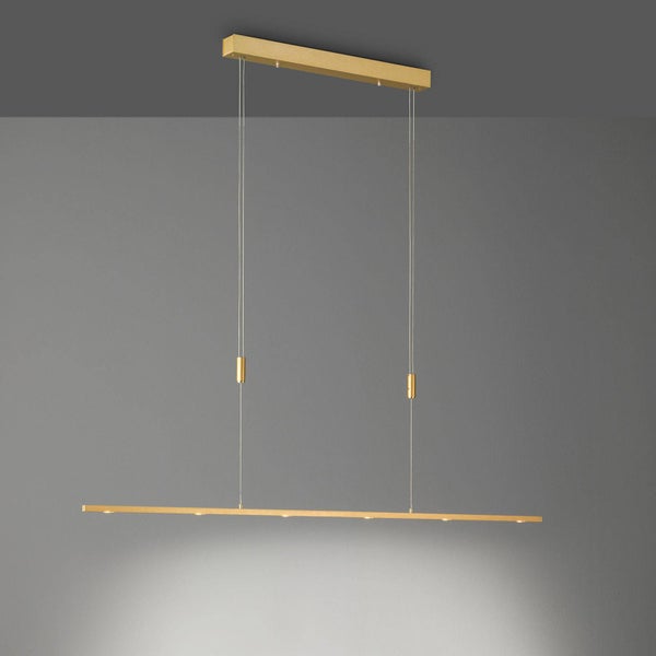 quitani LED Tolu (Modern) in Gold / Messing aus Aluminium (6 flammig, ) Wohnzimmerleuchte