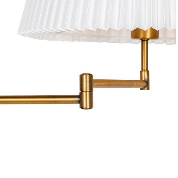 Wandleuchte mit Lampenschirm und verstellbarem Arm