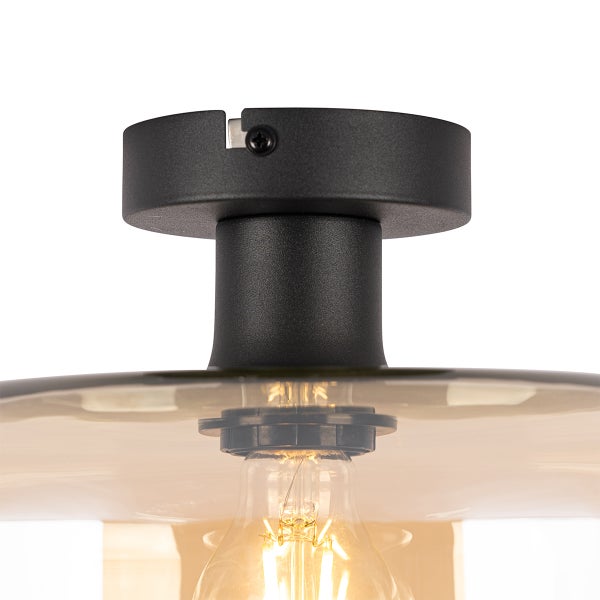 Deckenleuchte mit Lampenschirm aus Glas