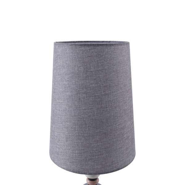 Lindby Tischlampe Haldorin (Landhaus, Vintage Rustikal) in Schwarz (1 flammig E27) - Textil Tischleuchte Schreibtischlampe Nachttischlampe Wohnzimmerleuchte